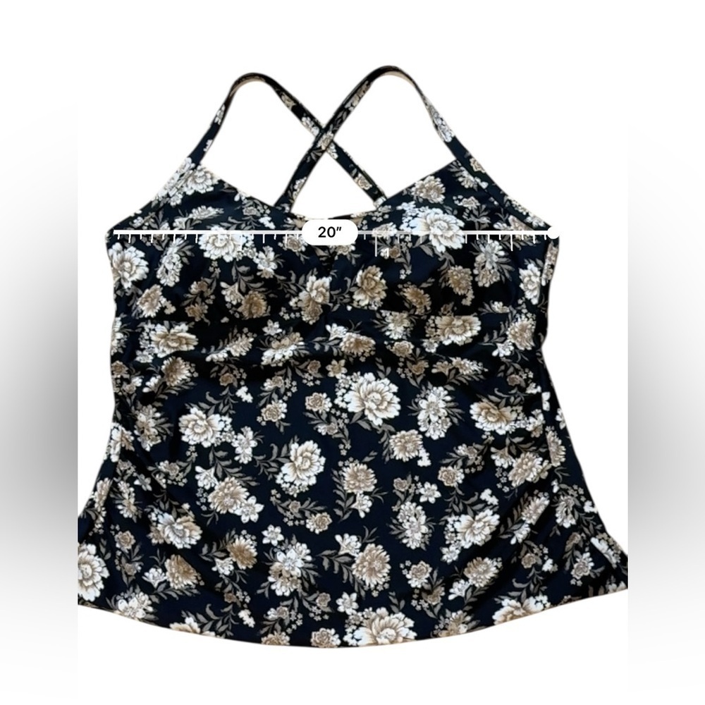 Aqua Couture Women's Swim Suit Top Size 2XL Black/Gold - Picture 10 of 11